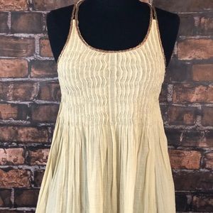 New Romantics tank with copper rattan trim